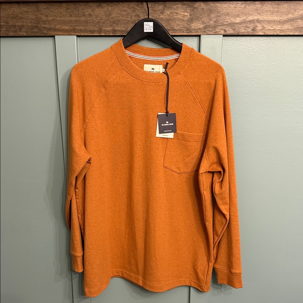 The Normal Brand Puremeso Men's Brown Long Sleeve Shirt